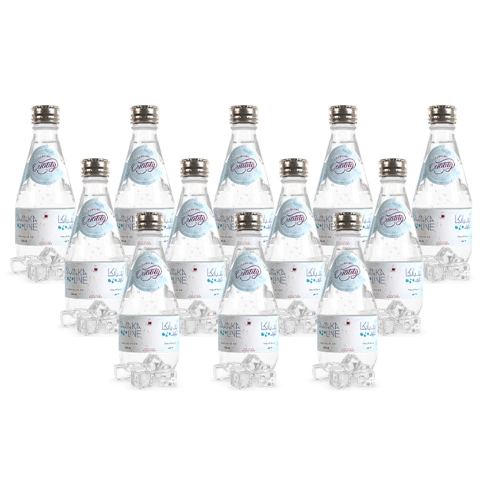 Alkalive Sparkling Water Glass 250ml - (2 Packs of 6 Pieces - Total 12 Pieces)