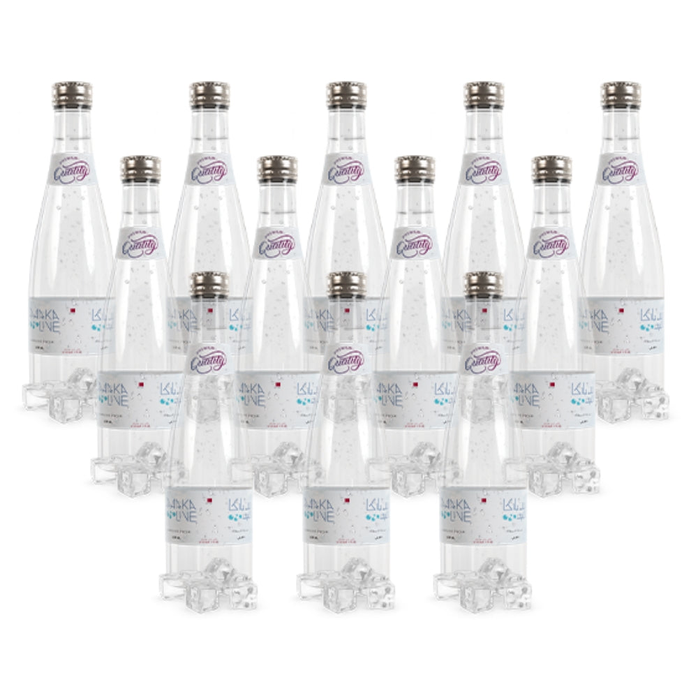 Alkalive Sparkling Water Glass 330ml - (2 Packs of 6 Pieces - Total 12 Pieces)