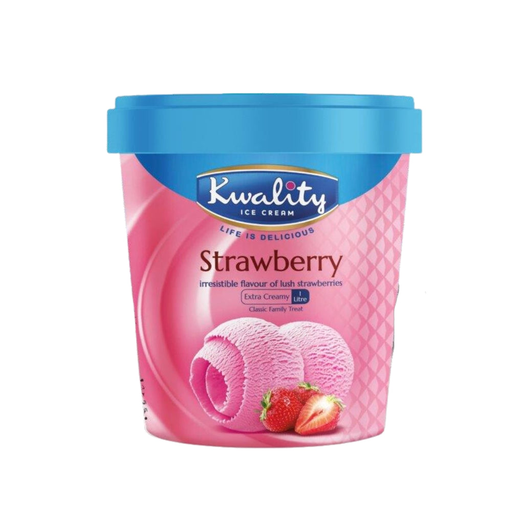 Kwality Ice Cream Variety Pack (1Ltr Vanilla + 1Ltr Strawberry + 1Ltr