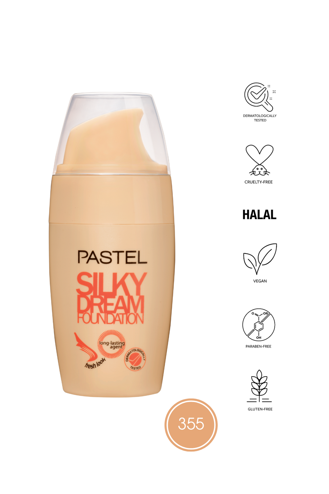 Pastel Silky Dream Foundation 355 (Pack of 3)