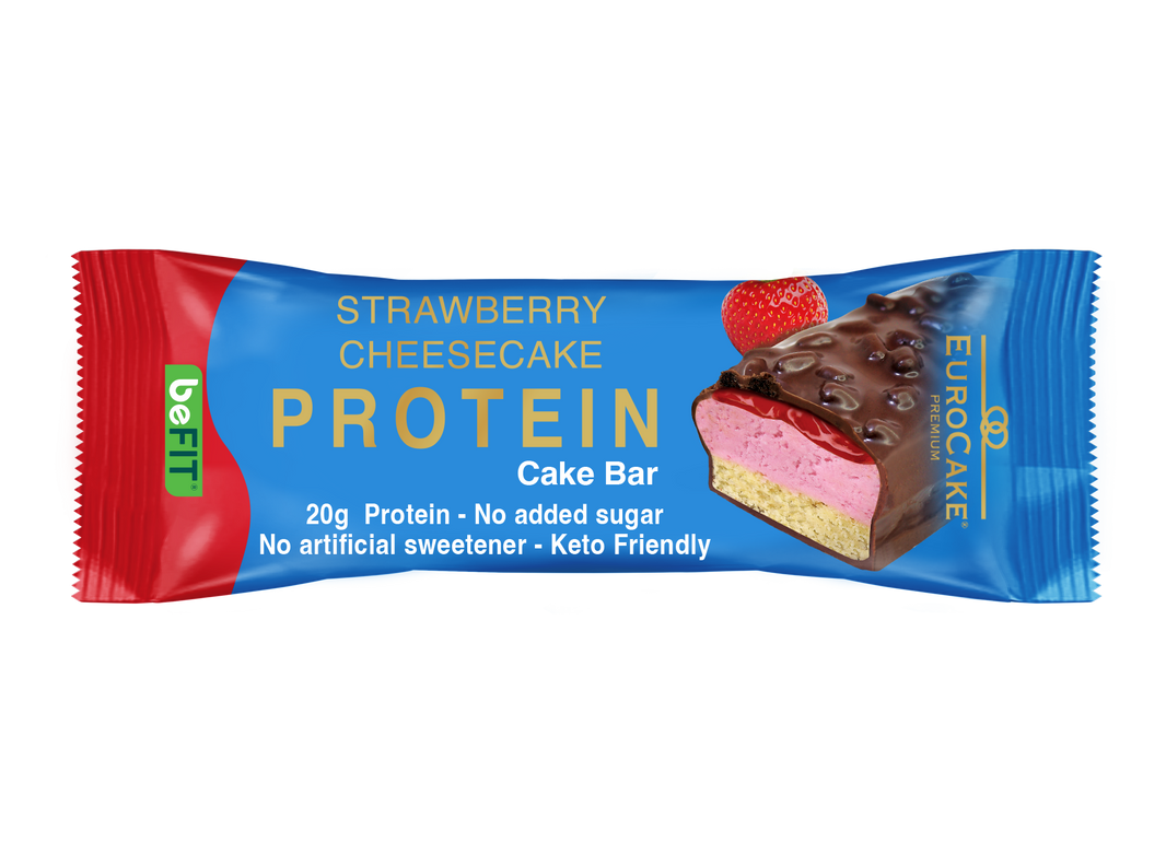 Eurocake Protein Cake Bar Strawberry Cheesecake 65g (Pack of 2)