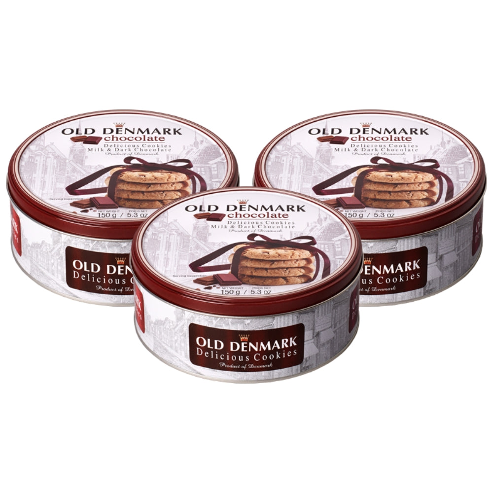 Jacobsens Old Denmark Tin Milk & Dark Chocolate 150 gm (Pack of 3)