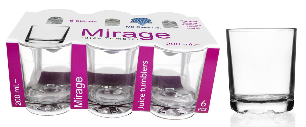 Mahmood Saeed Mirage Juice Tumber 6 Pcs Set 200ml (Pack of 3)