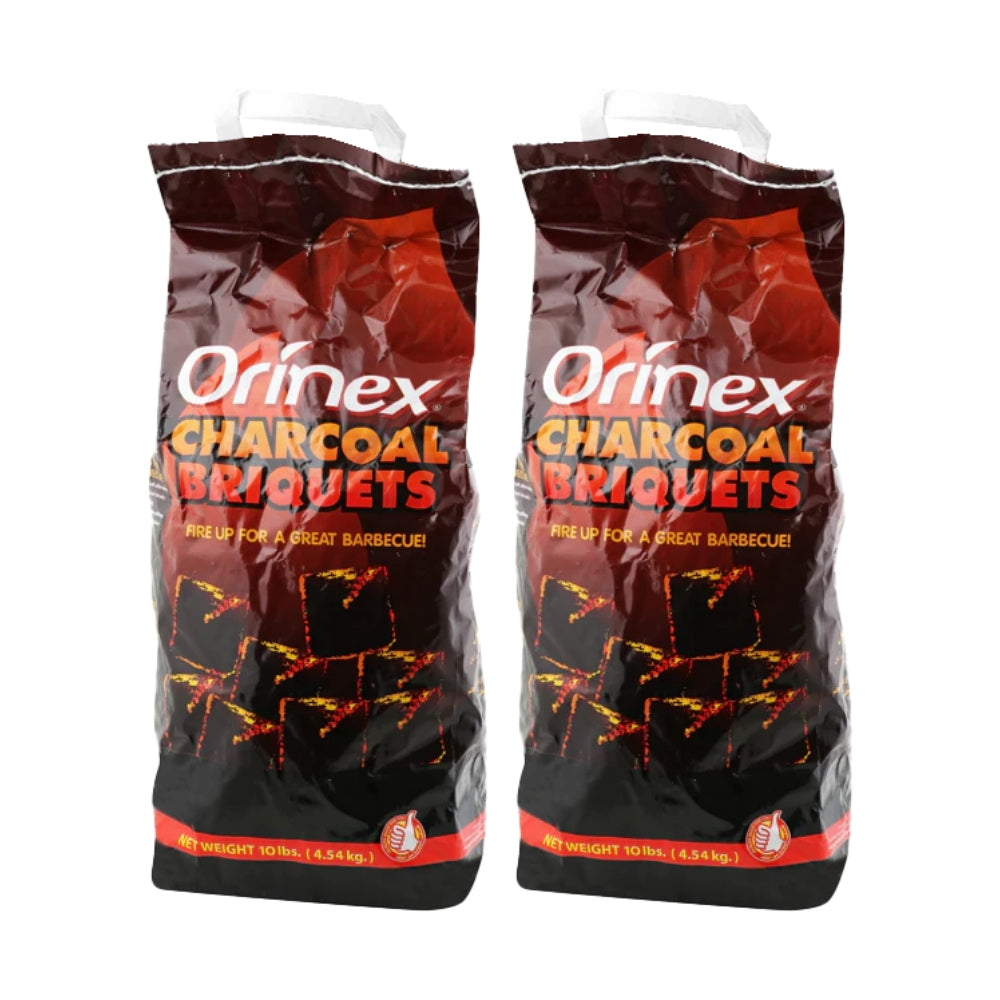 Orinex Charcoal Briquettes 10 lbs (Pack of 2)