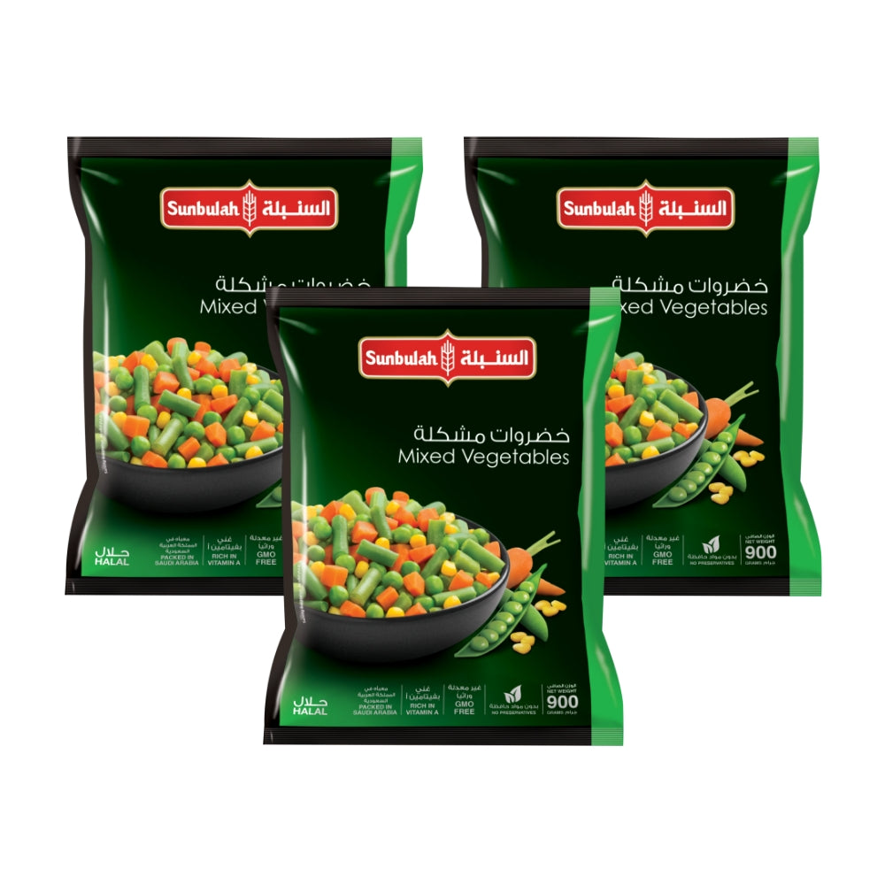 Sunbulah Mixed Vegetable 900g (Pack of 3)