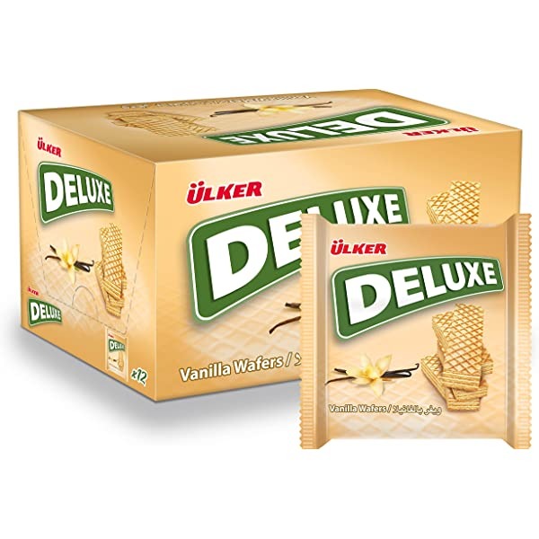 Ulker Deluxe Wafer Vanilla 40g (Pack Of 12 Pieces)