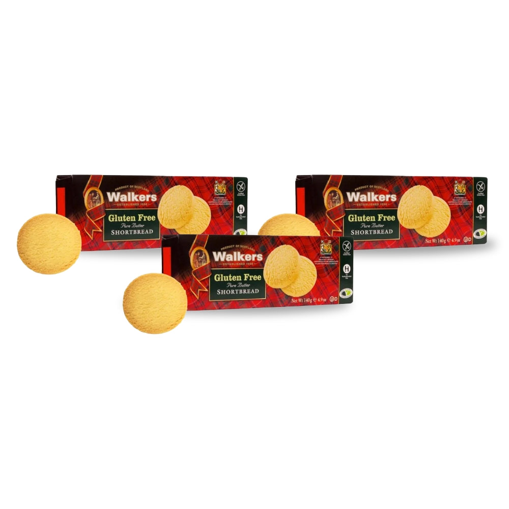 Walkers Shortbread Gluten Free Biscuits  140g - (Pack of 3)