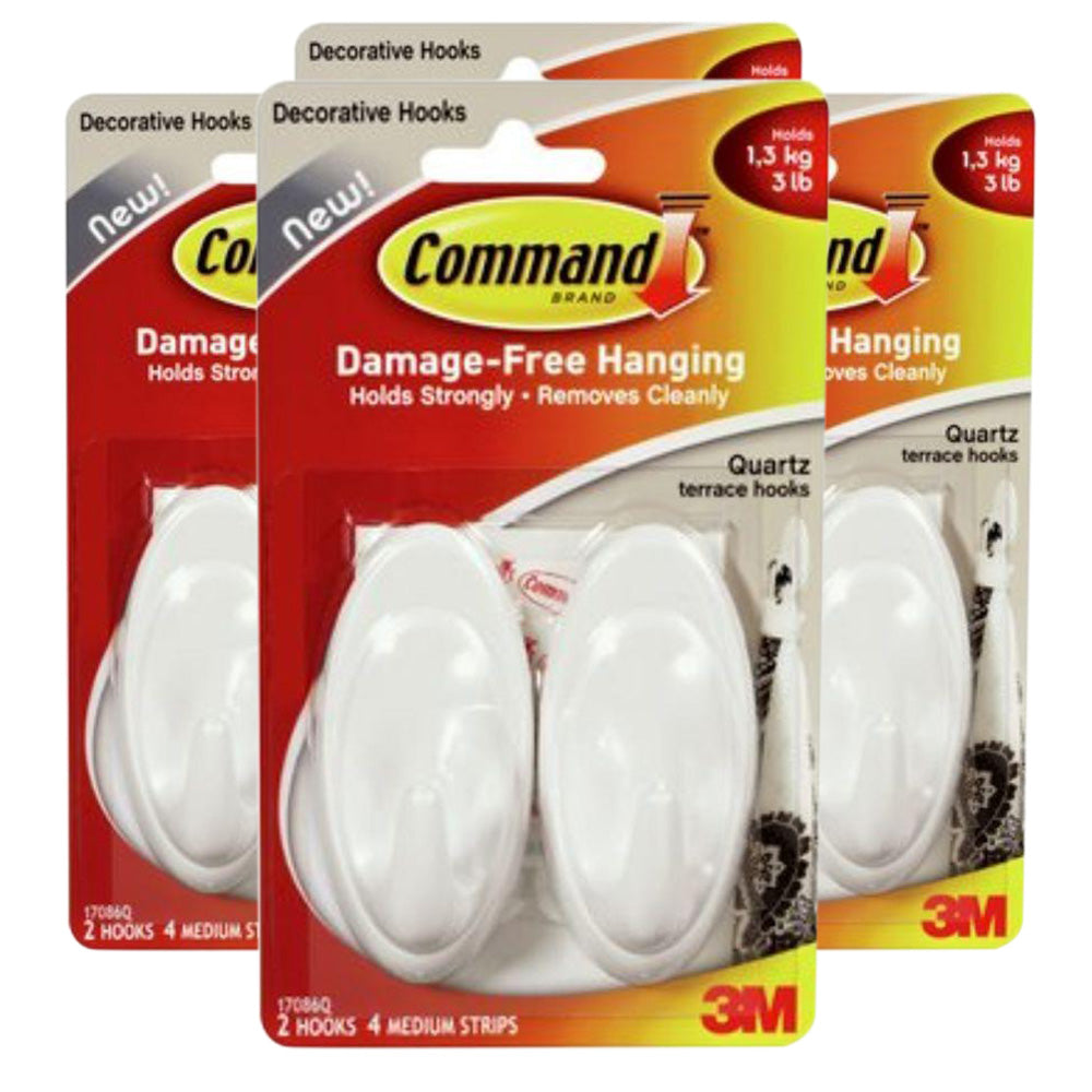 3M Command Quartz Terrace Hook  - (Pack of 4)