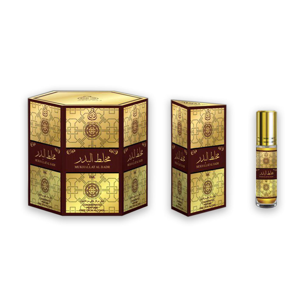 رول عطر مخلوط البدر من اديان 6 مل - (3 عبوات - بمجموع 18 قطعة)