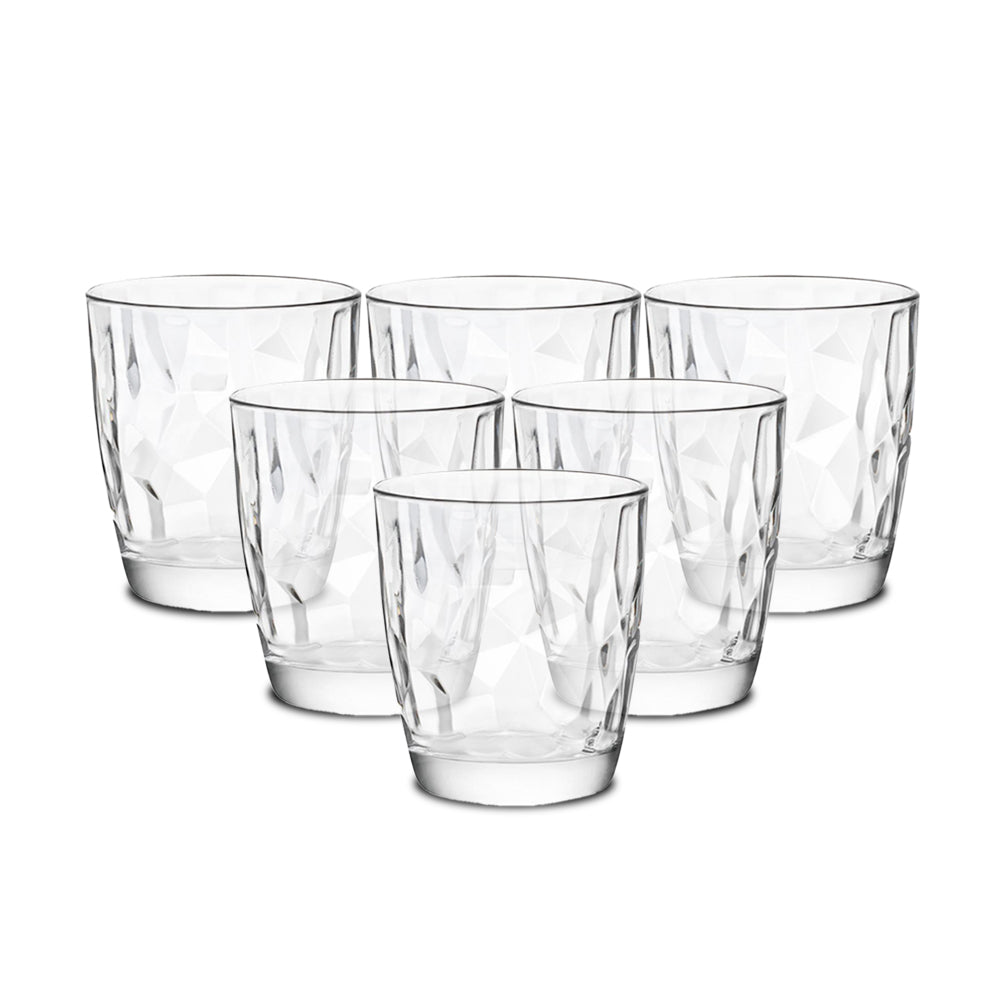 Bormioli Rocco Diamond Double Old Fashioned Glass 390ml - 6 Pieces