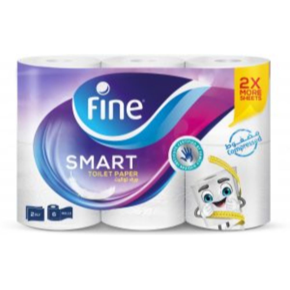 Fine Toilet Roll 350 Sheets Extra Long - 4 Rolls X 12 Pack - Total 48 Rolls - Billjumla.com