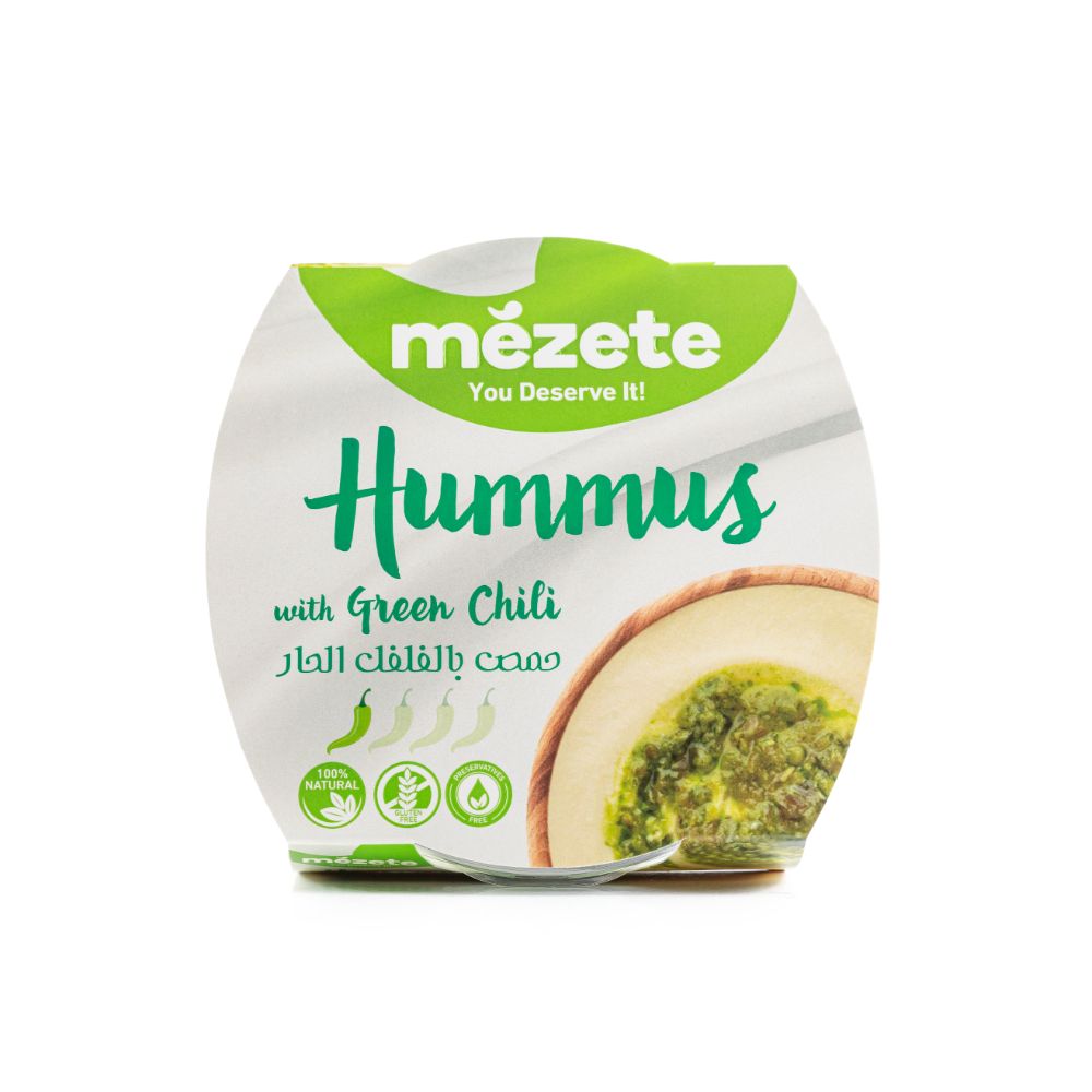 Mezete Hummus With Green Chili 215g Regular - (Pack Of 12) - Billjumla.com