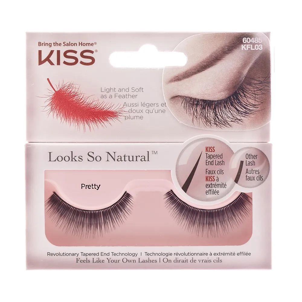 Kiss Looks So Natural Eyelashes - Pretty - (Pack of 3) - Billjumla.com