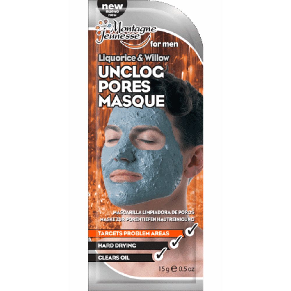 Montagne Jeunesse Unclog Pores Mask for Men 15g - (Pack of 12) - Billjumla.com