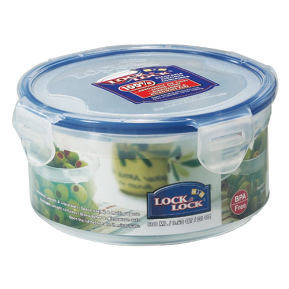 Lock N Lock Round Short Food Container 600ml -6 Pieces