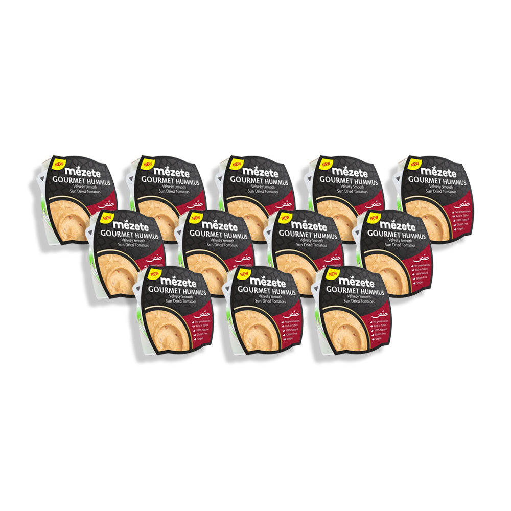 Mezete Hummus Gourmet Sun Dried Tomato 215g - (Pack Of 12)