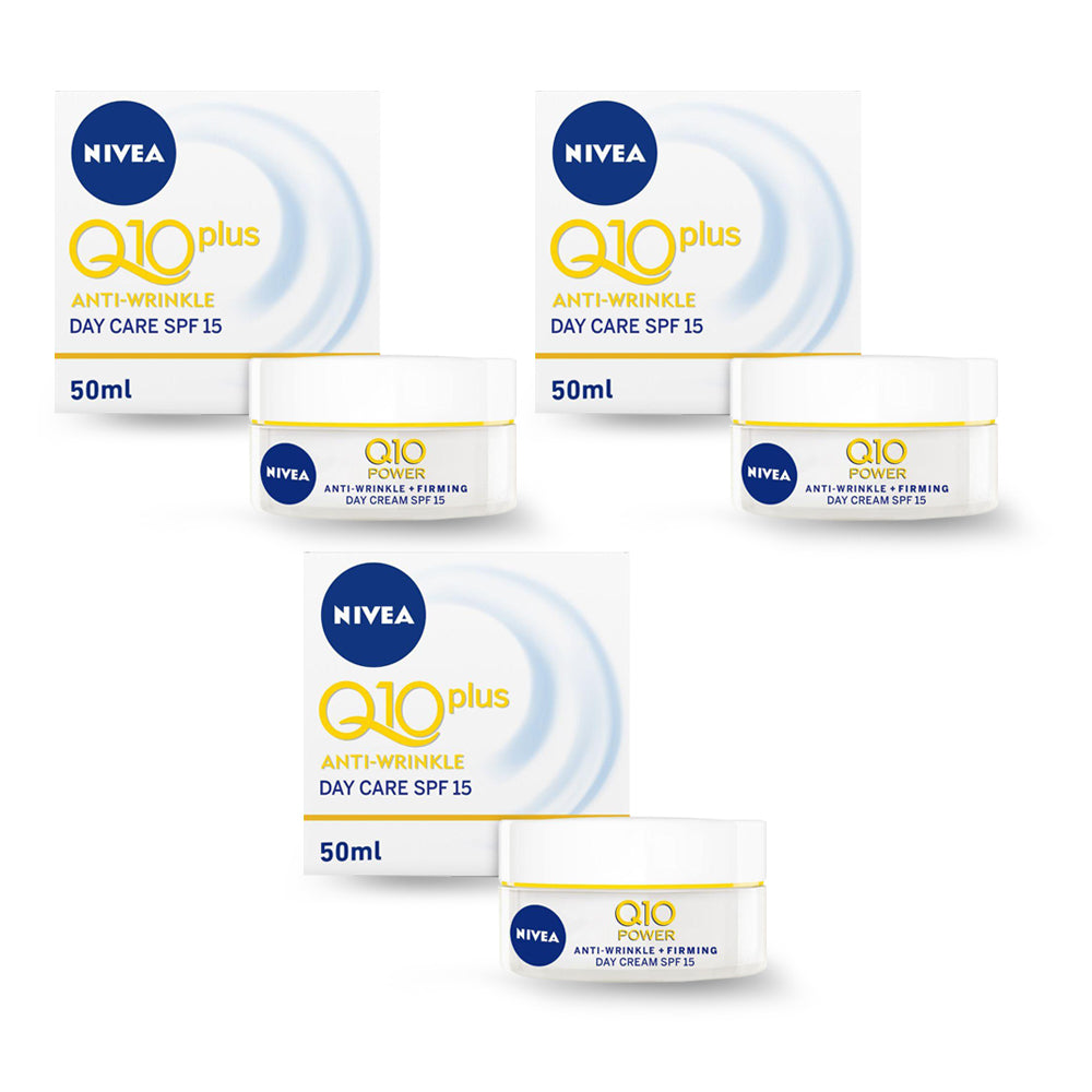 Nivea Q10+ Anti-Wrinkle Day Care 50ml - (Pack Of 3) - Billjumla.com