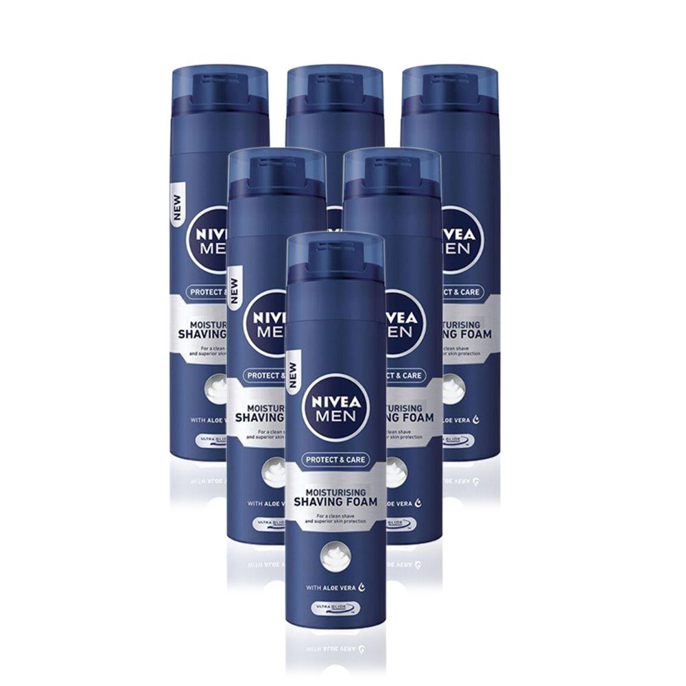 Nivea Men Protect & Care Shaving Foam 200ml - (Pack Of 6) - Billjumla.com