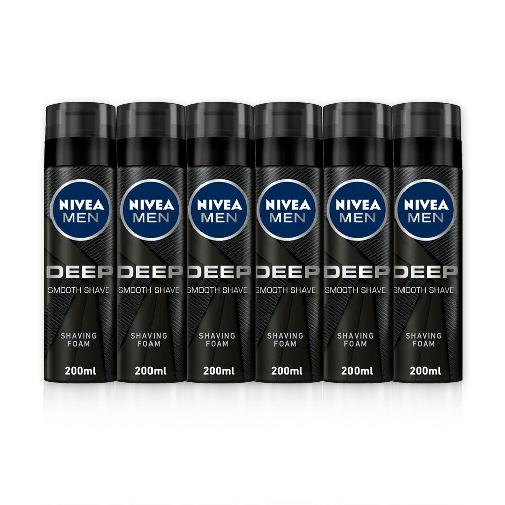 Nivea Men Shaving Foam Deep 200ml - (Pack Of 6) - Billjumla.com