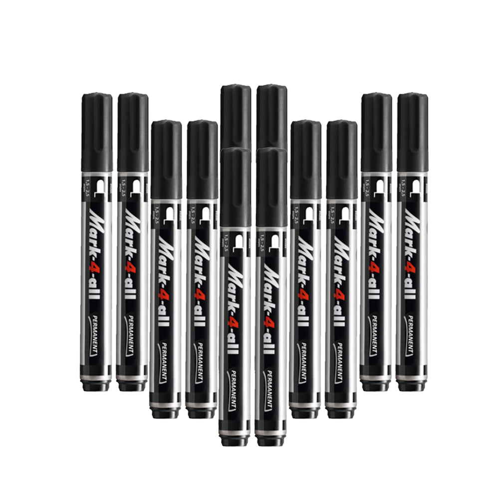 Stabilo Permanent Marker Black - 2 Pieces(Pack of 6)