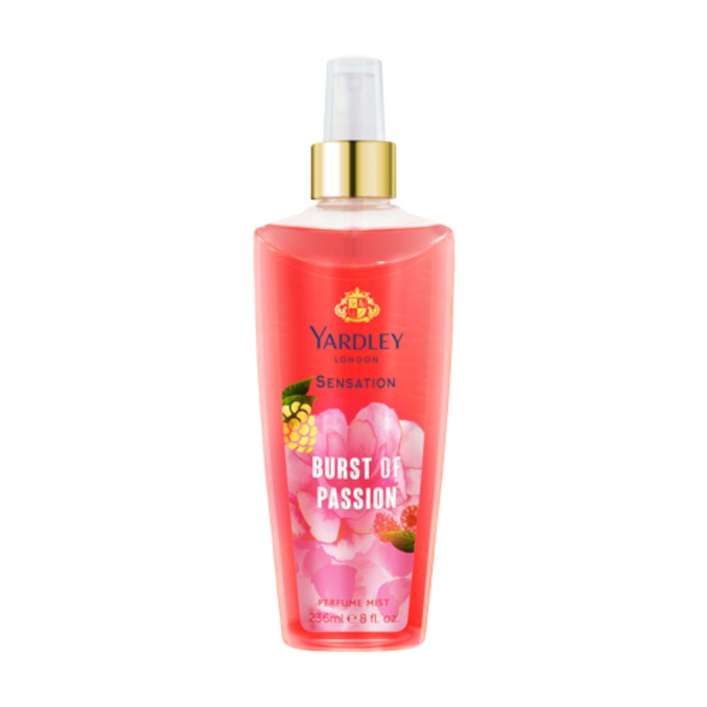 Yardley Sensation Burst Of Passion Perfume Mist 236ml (Pack of 3)