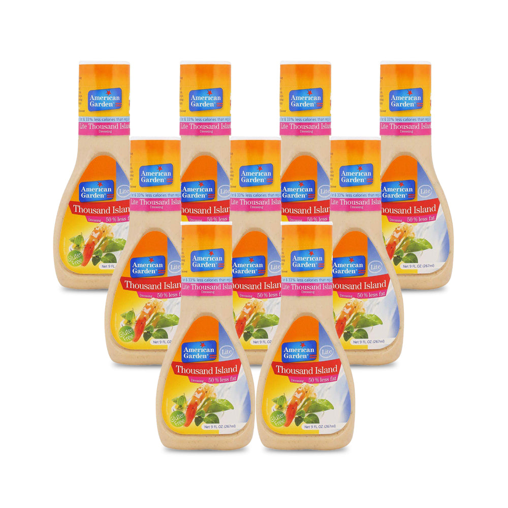 American Garden Thousand Island Lite Dressing 255ml (Pack of 9)