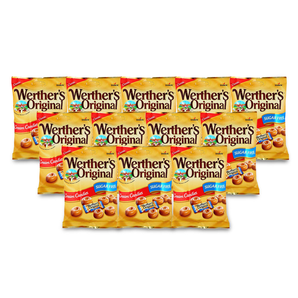 Storck Werthers Original Cream Candy Sugar Free Pouch  70g - (Pack of 6)