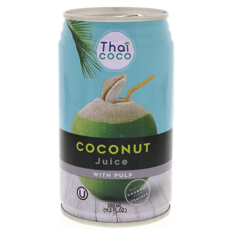 Thai Coco 50% Canned Coconut Water With Pulp 330 Ml (Pack Of 6 Pieces) - Billjumla.com